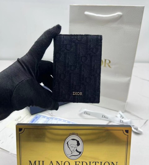 디올 CD 오블리크 자카드 패턴 카드홀더