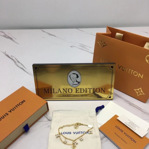 루이비통 lv 로고 목걸이 & 브레이슬릿 set