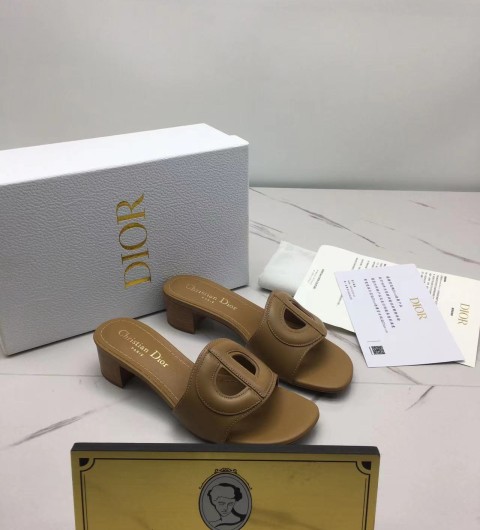 디올 D 클럽 카프스킨 슬라이드 (굽4.5cm) (6color)