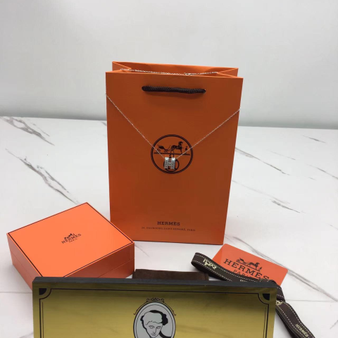 에르메스 팝아슈 목걸이 (줄컬러 옐로우골드)