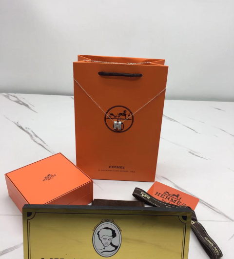 에르메스 팝아슈 목걸이 (줄컬러 옐로우골드)