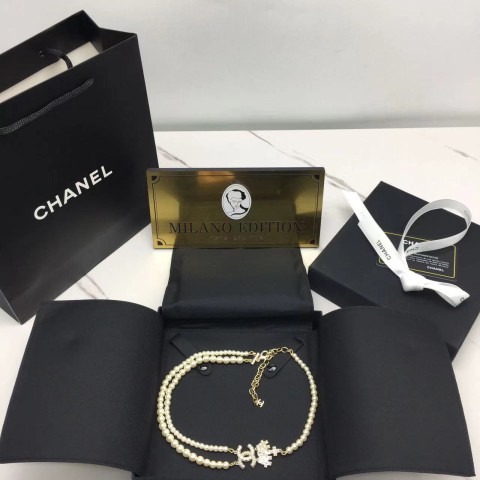 샤넬 chanel 크라운 펄 더블 목걸이