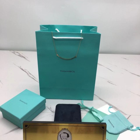 티파니 스마일 목걸이 (컬러 로즈골드) (6CM)