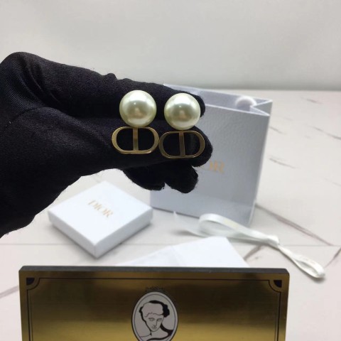 디올 dior cd 펄 귀걸이