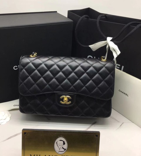 샤넬 클래식 캐비어 라지 30cm 금장