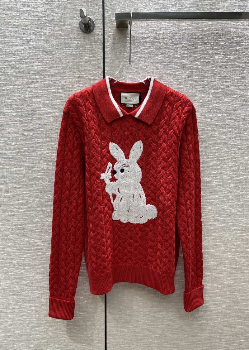 톰브라운 토끼 패턴 니트