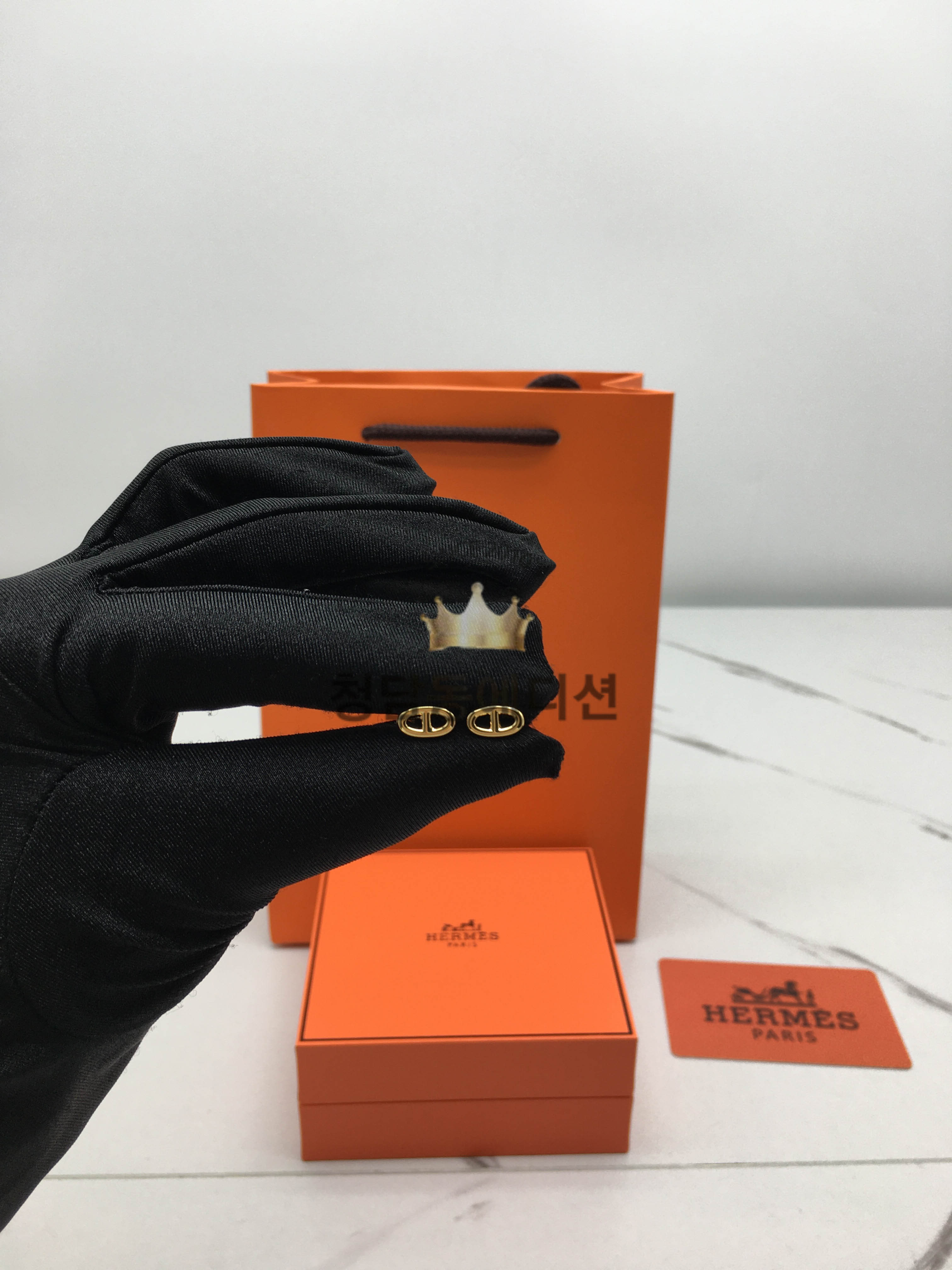 에르메스 hermes 샹달 귀걸이 (V-gold소재) (컬러 골드)