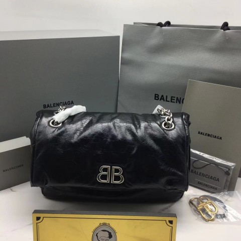 발렌시아가 blcg BB 모나코 스몰 체인백 블랙