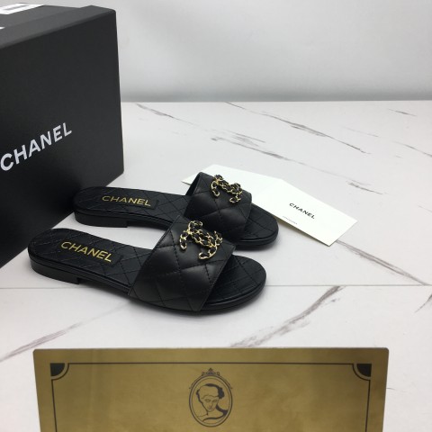 샤넬 퀼팅 cc 슬리퍼
