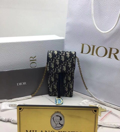 디올 새들 버티컬 파우치