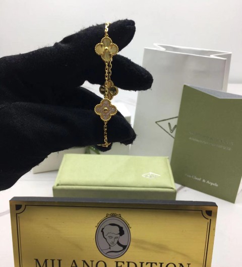 반클리프 알함브라 팔찌 (V-gold소재) (컬러 옐로우골드)
