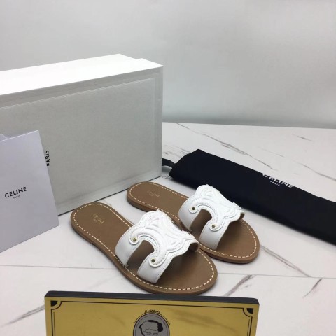 셀린느 23ss celine 카프스킨 트리옴페 뮬 슬라이드 (upgrade ver.)