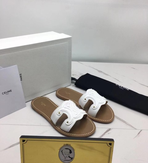 셀린느 23ss celine 카프스킨 트리옴페 뮬 슬라이드 (upgrade ver.)