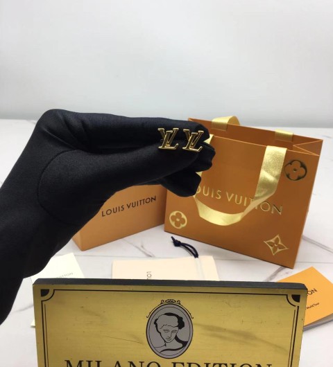 루이비통 LV 아이코닉 귀걸이 (컬러 옐로우골드)