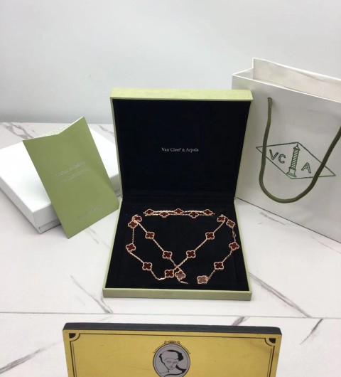 반클리프 롱 네크리스 목걸이 (V-gold소재) (컬러 로즈골드)