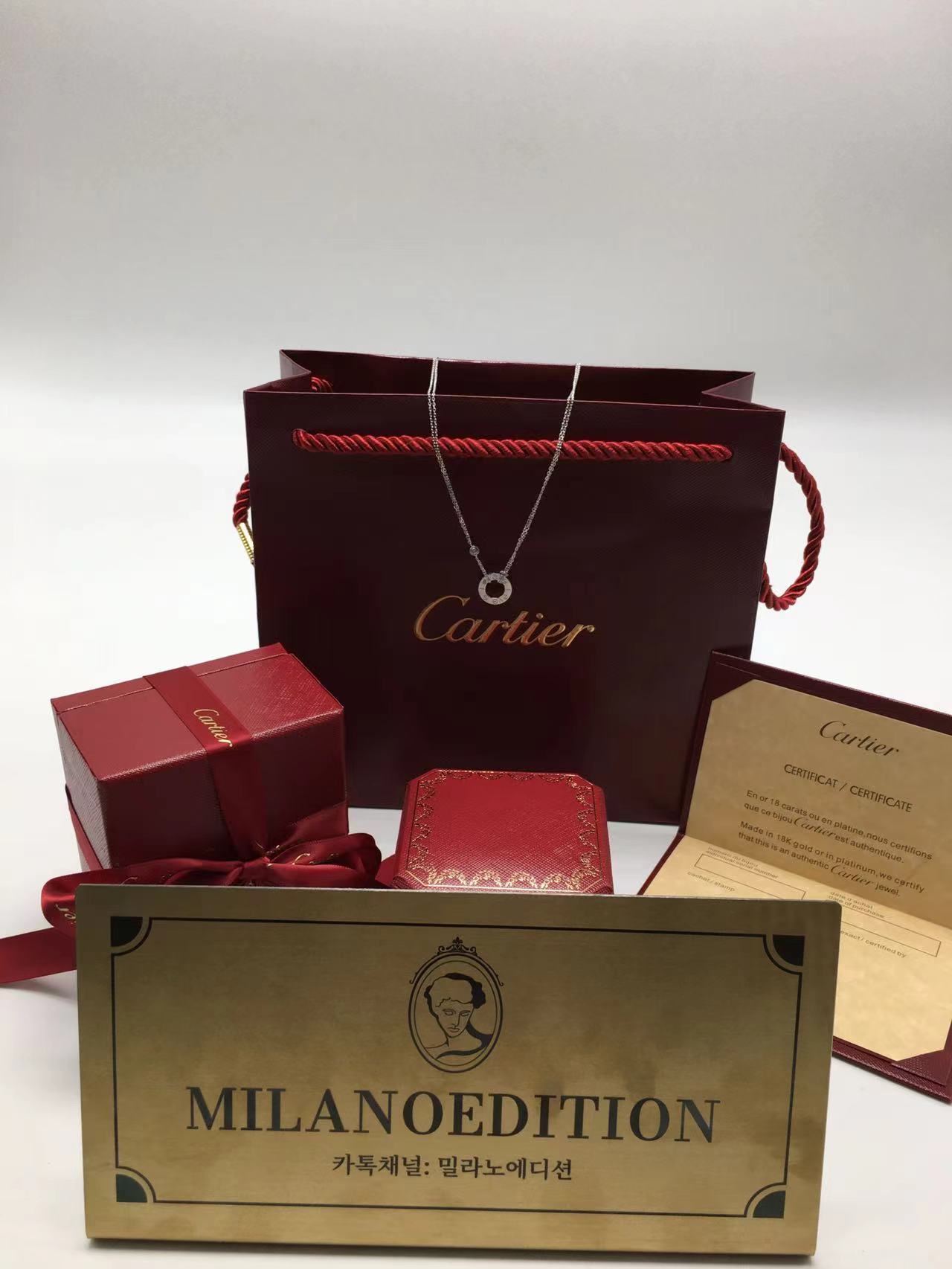 까르띠에 cartier 러브 목걸이 (컬러 화이트골드)