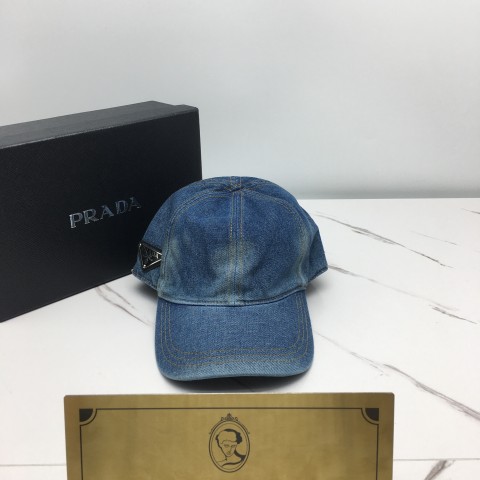 프라다 데님 볼캡