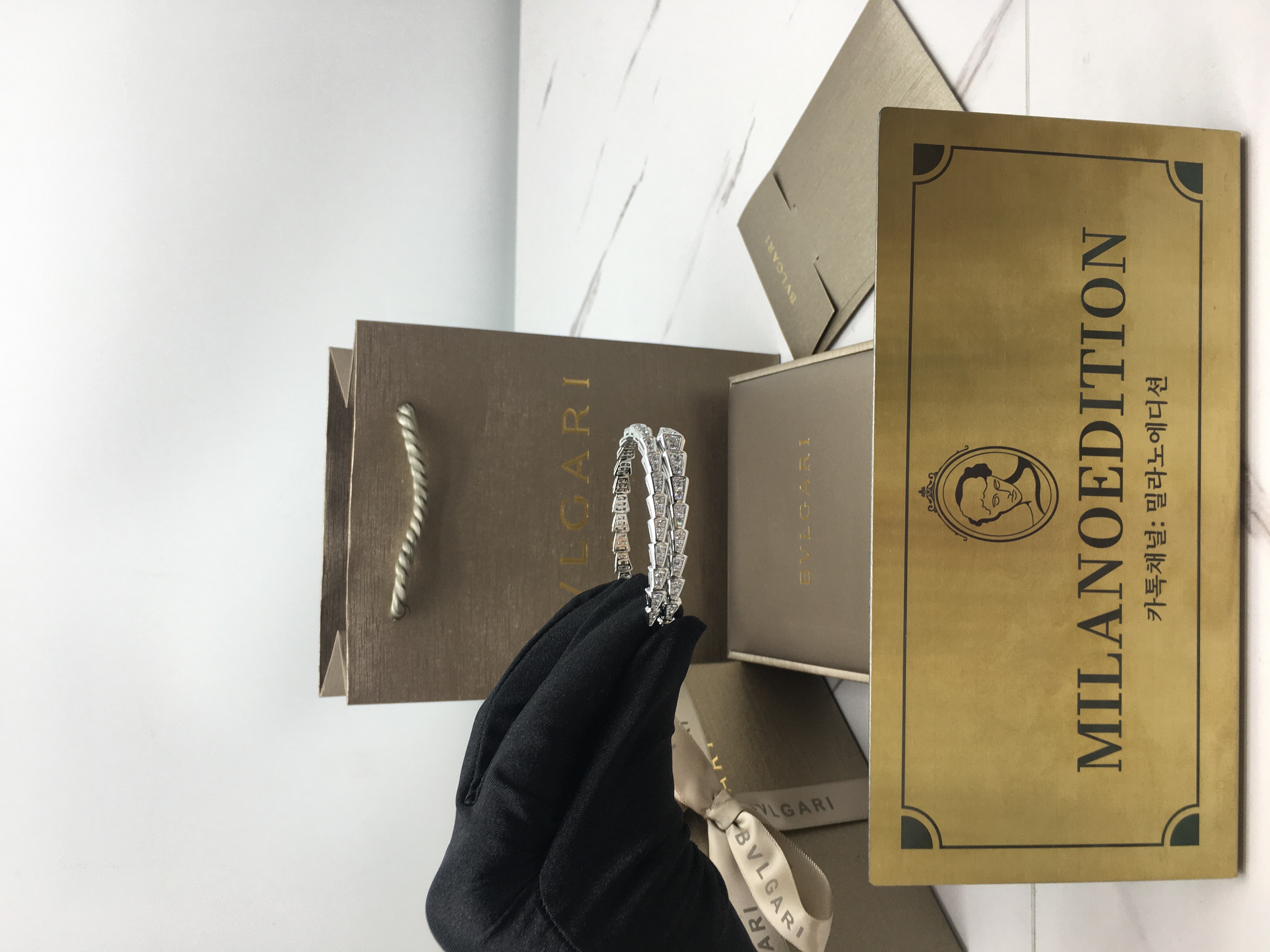 불가리 bvlgari 스네이크 다이아 브레이슬릿